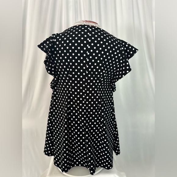 Lane Bryant Black and White Polka Dot Mini Dress for Stylish Occasions (758) - Picture 2 of 14